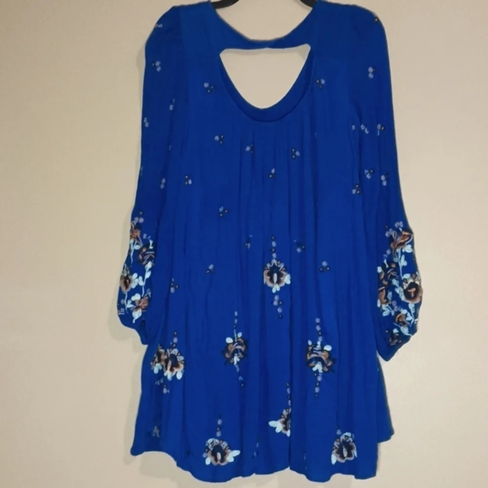 Free People Oxford Floral Embroidered Mini Dress